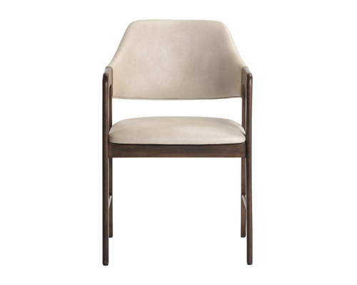 Milton Dining Smoke Acacia - Bravo Cream Armchair