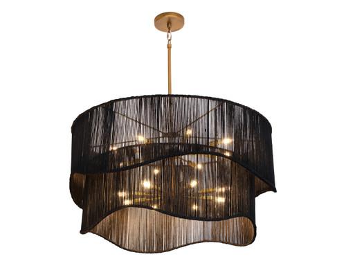 Rhine Black Jute Chandelier