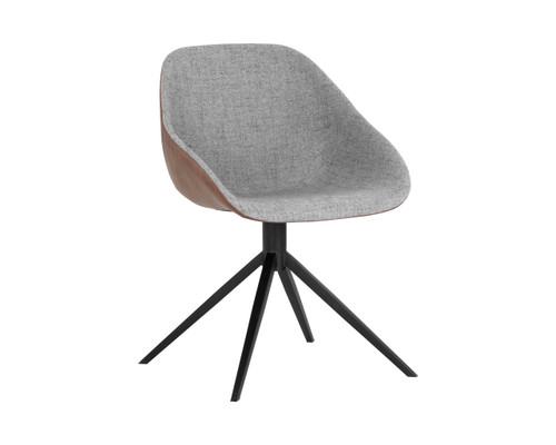 Mccoy Swivel Cinnamon Brown / November Grey Dining Chair