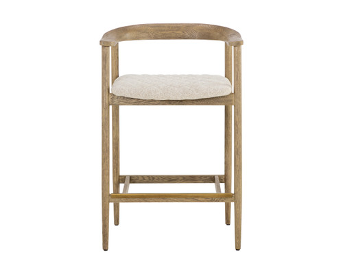 Jeremy Weathered Oak - Dove Cream Counter Stool