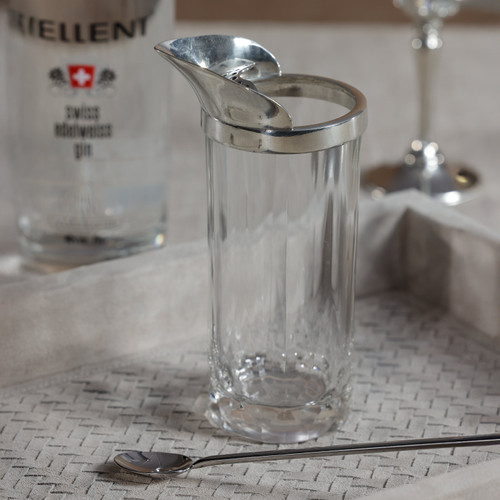 St. Anton Pewter & Glass Shaker Stirrer - Bar Set Detail | Bone & Brass