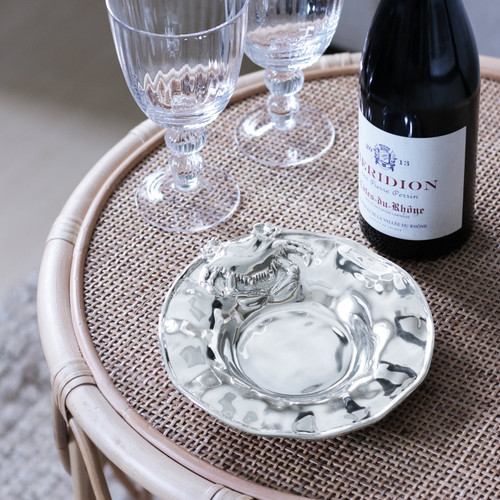 Silver Ocean Crab Wine Coaster - Coaster Detail | Bone & Brass