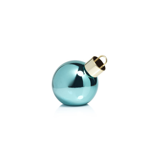 Oversized Blue Glass Ball Ornament, Large | Bone & Brass