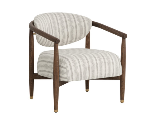 Sigrid Antique Brown - Gifford Script Lounge Chair