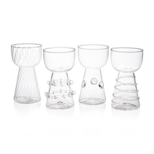 Amélie Assorted Glass Vases, Set 4 | Bone & Brass