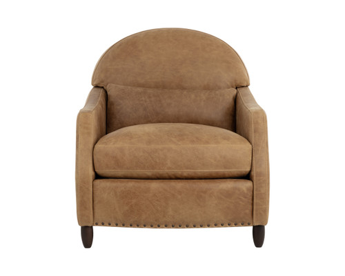 Cynthia Camel Leather Lounge Chair