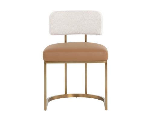 Larissa Napa Cognac / Rhea Light Barley Dining Chair