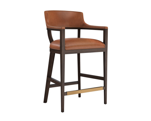 Brylea Barstool Brown - Shalimar Tobacco Leather