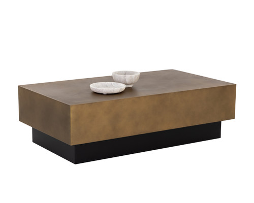 Blakely Antique Brass Coffee Table