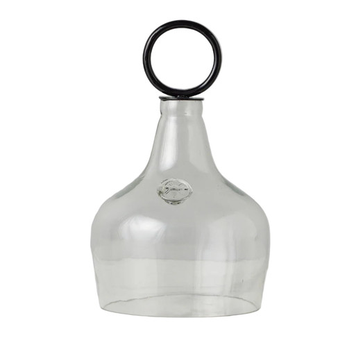 Small Glass Cloche Food Cover, Black Ring Handle | Bone & Brass