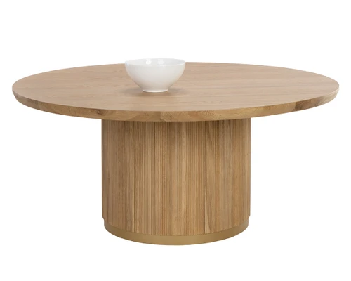 Kalla Round - Rustic Oak - 68" Dining Table