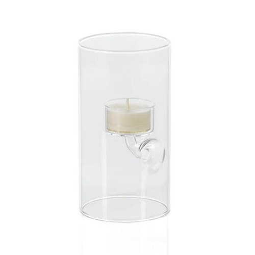 Kelsey Suspended Glass Tealight Holder, Large, Set of 4 | Bone & Brass
