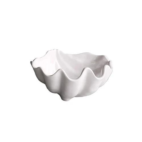 Vida Ocean Shell Small Bowl (White) | Bone & Brass