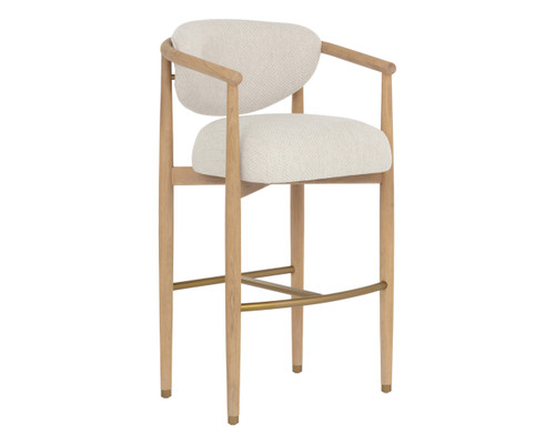 Sigrid Barstool Light Oak - Monument Oatmeal