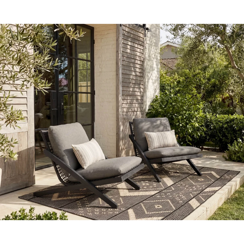 Bari Charcoal - Gracebay Grey Lounge Chair, view 2