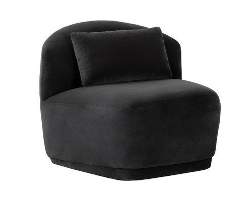 Soraya Swivel Armless Shadow Grey Chair