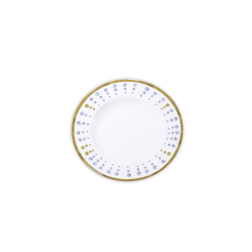 Vida Athena Salad Plate 9.25" Set 4 (Blue Green dots) | Bone & Brass
