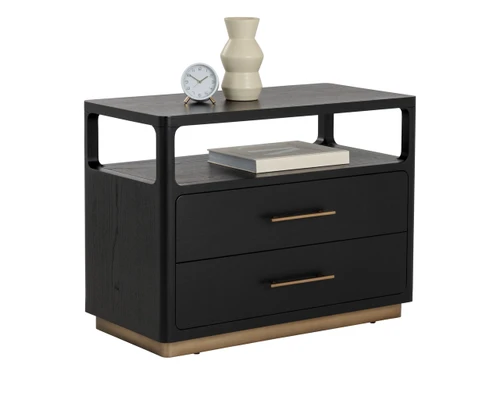 Danette Black Nightstand