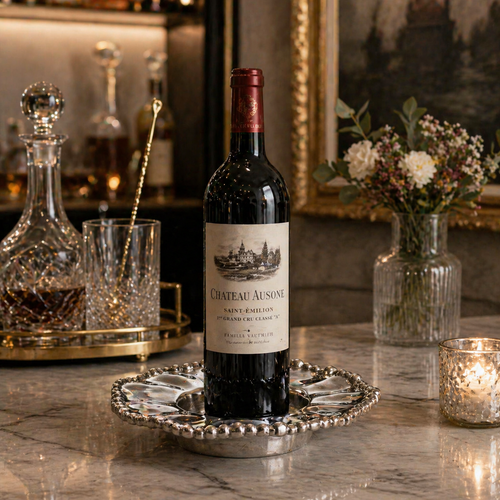 Silver Organic Pearl Wine Coaster - Coaster Detail | Bone & Brass