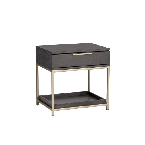Rebel Small - Gold - Charcoal Grey Nightstand