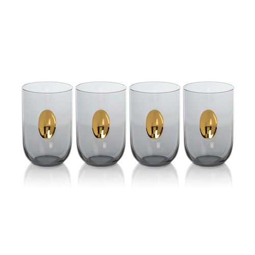 Ambrosi Tumblers Gold Accent, Set 4 - Tumbler Detail | Bone & Brass