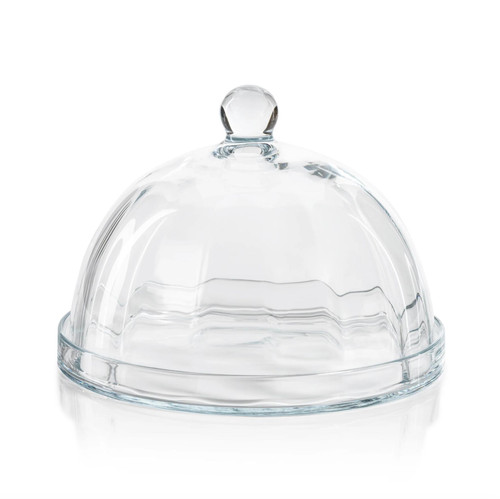 Aldgate Optic Pastry Glass Plate Cloche , Large | Bone & Brass