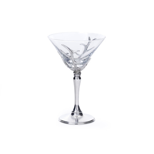 St. Moritz Pewter & Glass Martini Glass | Bone & Brass