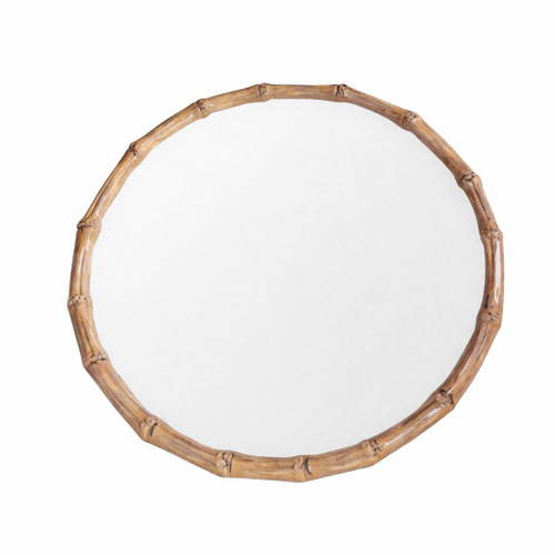 Vida Natural Bamboo & White 13" Charger Set of 4 | Bone & Brass