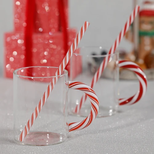 Holiday Glass Mugs, Set of 5 Assorted Styles - Mug Detail | Bone & Brass