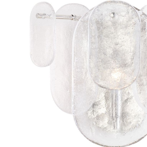 Echo Polished Nickel Natural Brass Sconce, view 2