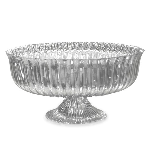 Vintage Vienna Large Centerpiece/Punchbowl Pedestal | Bone & Brass