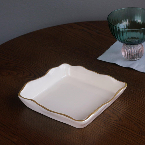 Encanto Soho Beverage Napkin Holder (Cream) - Holder Detail | Bone & Brass