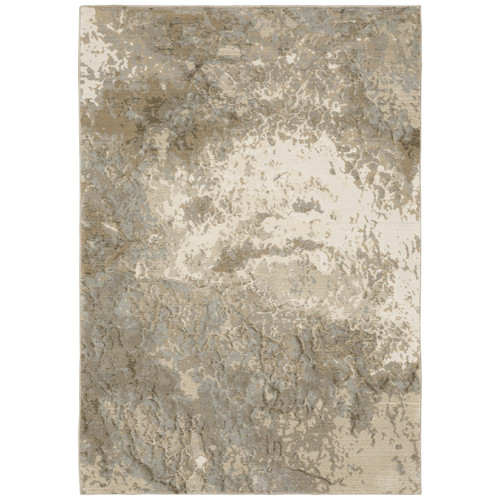Evolution Beige & Grey Contemporary Rug with natural landscape design and textured yarns.