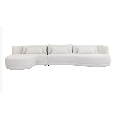 London LAF Copenhagen White Boucle Sectional
