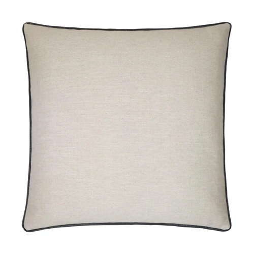 Ghent Taupe Throw Pillow, Chocolate Trim | Bone & Brass