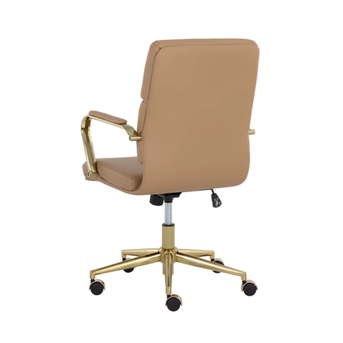 Kleo Tan Faux Leather Office Chair, view 2