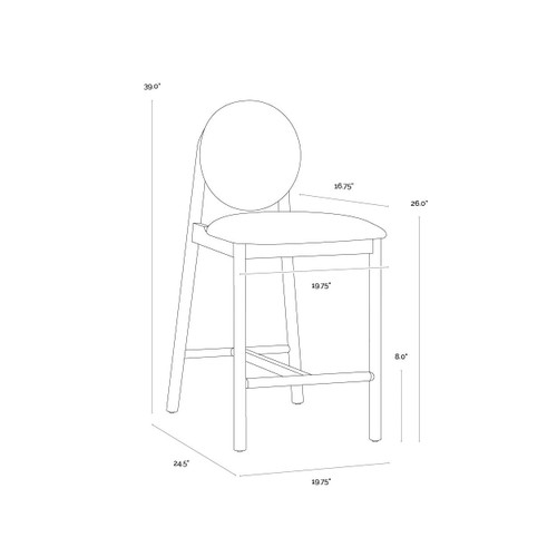 Orabell Bravo Black / Abbington Black Counter Stool