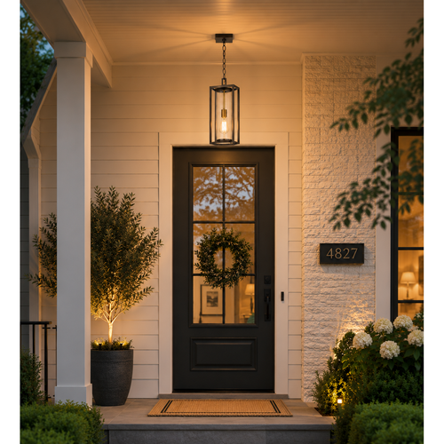 Black Dunbroch Open Frame Outdoor Pendant, view 2