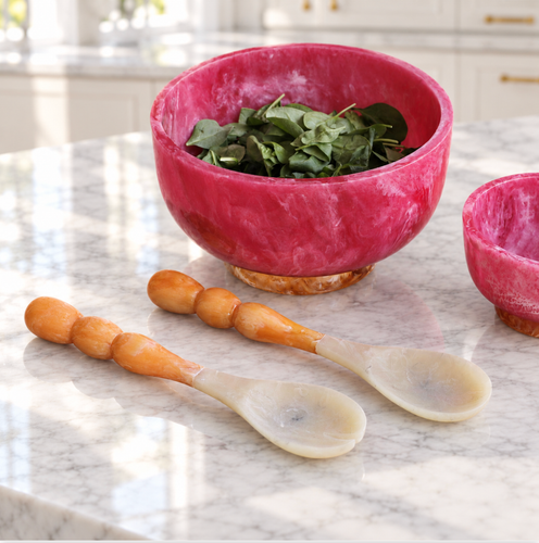 Resin Rio Orange Bubble Salad Servers, view 2