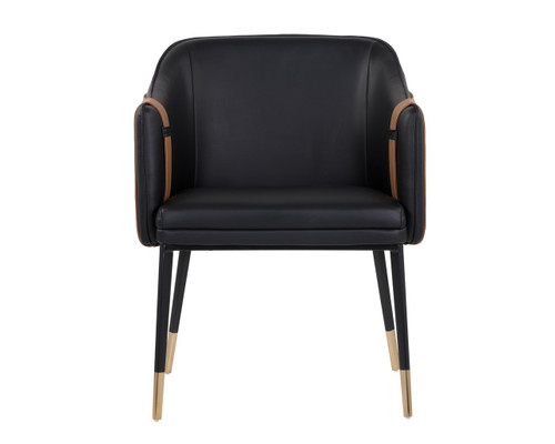 Carter Dining Napa Black / Napa Cognac Armchair
