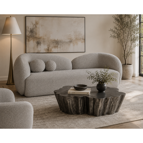 Esme Copenhagen Cappuccino Boucle Sofa, view 2