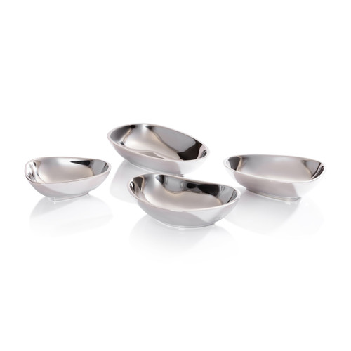 Charmin Assorted Nickel Condiment Bowls, Set 4 | Bone & Brass