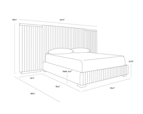 Tarrant King - Diamond Mink Bed
