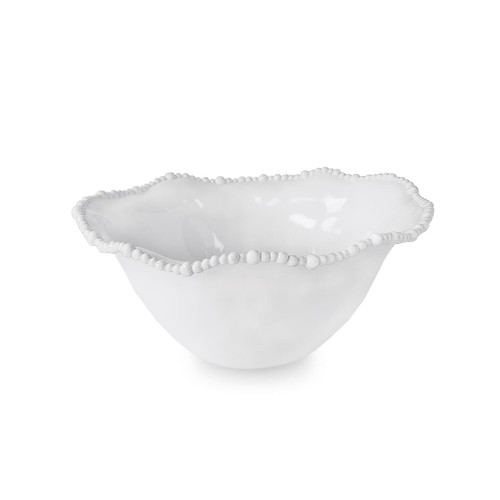 Vida Alegria Large Bowl White | Bone & Brass