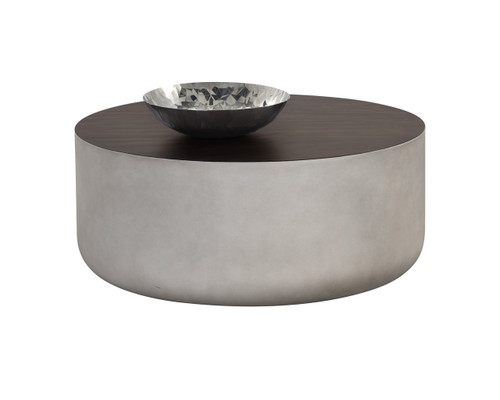Diaz Grey - Wood Grain Brown Coffee Table