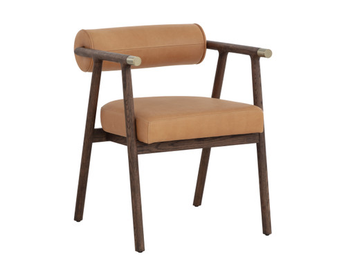 Sova Dining Antique Brown - Sahara Camel Leather Armchair