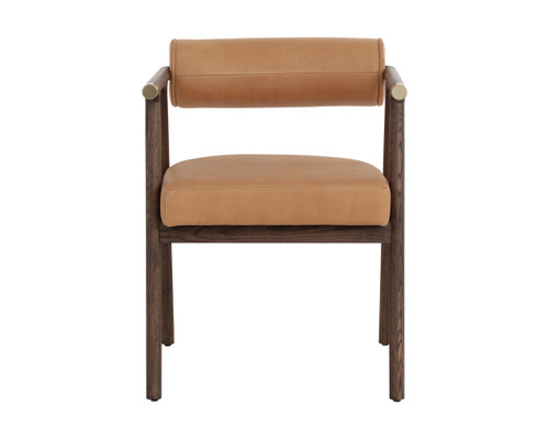 Sova Dining Antique Brown - Sahara Camel Leather Armchair