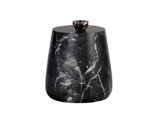 Aries End Marble Look - Black Table