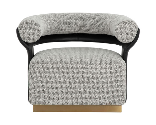 Olida Swivel Helios Check Black / Napa Black Lounge Chair