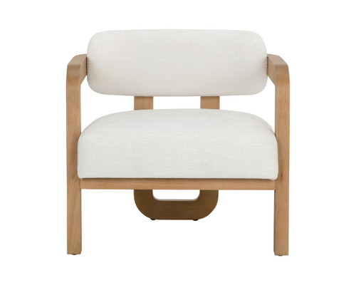 Madrone Rustic Oak - Heather Ivory Tweed Lounge Chair